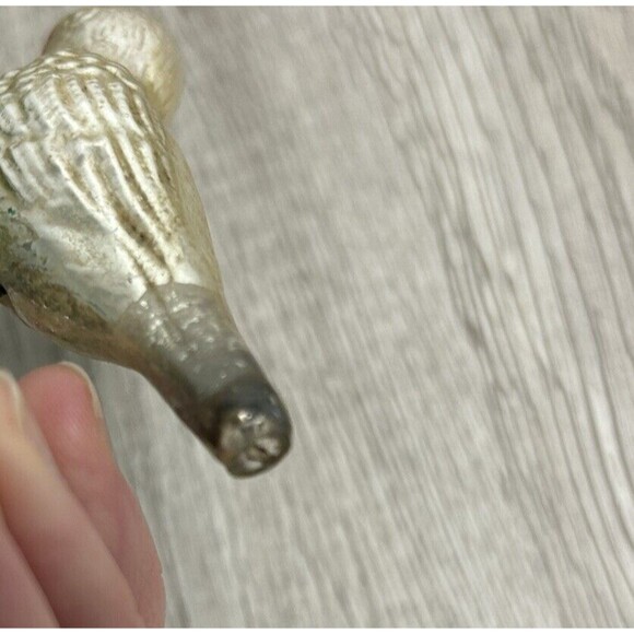 Vintage Mercury Glass Clip On Bird Ornaments Set Of 2 - 1 with Fiberglass Tail - Picture 10 of 10